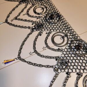 Renaissance Festival Custom Chainmail Belt With Swarovski Crystals